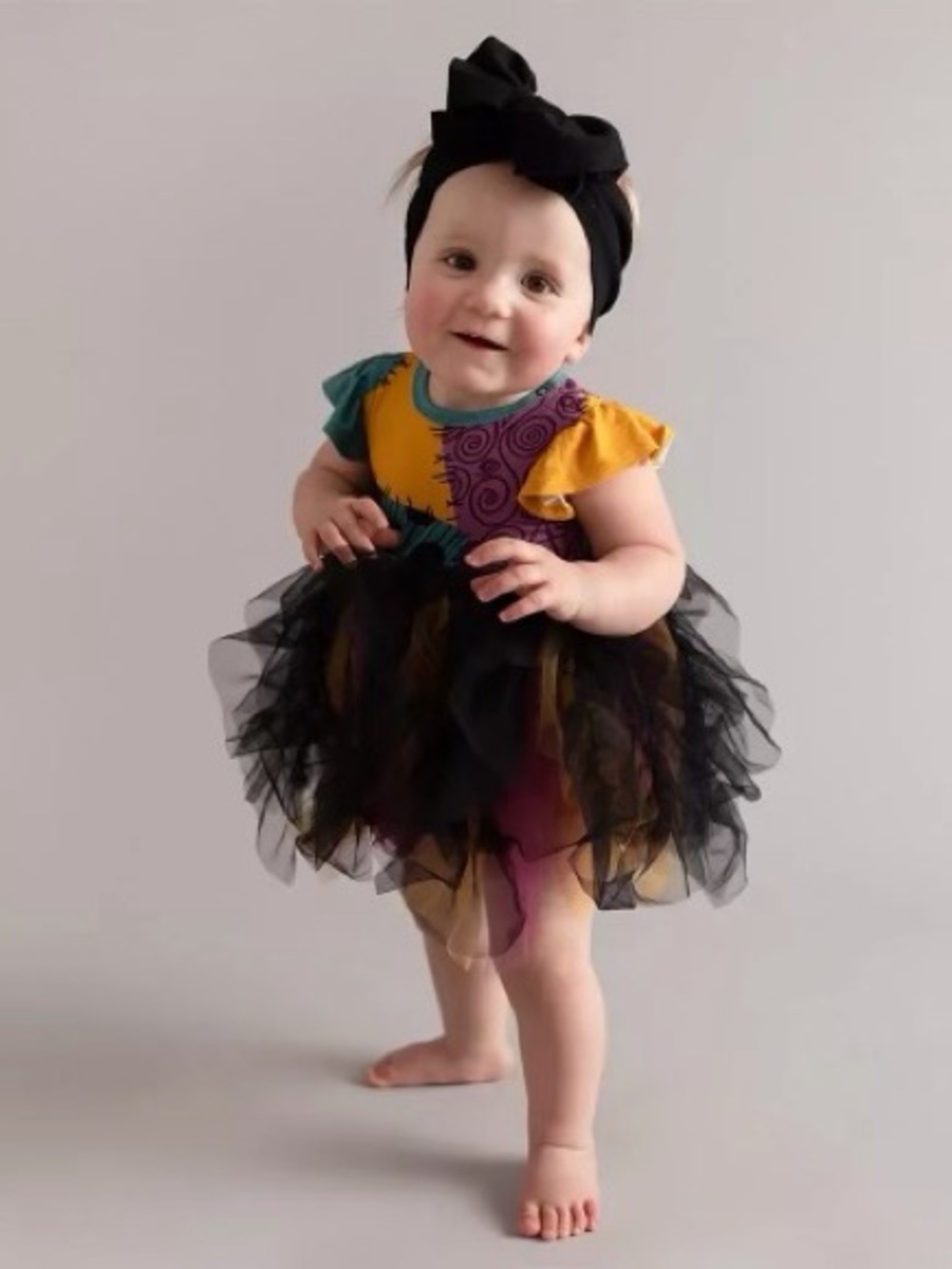 NWT Posh Peanut x Disney Sally Tulle Bodysuit Dress 12-18M Halloween
